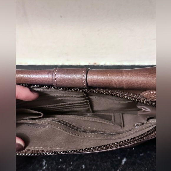 Fossil Brown Leather Crossbody Purse - Picture 3 of 7